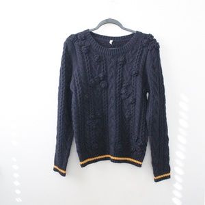 POL Womens Thick Knit Round Neck Sweater